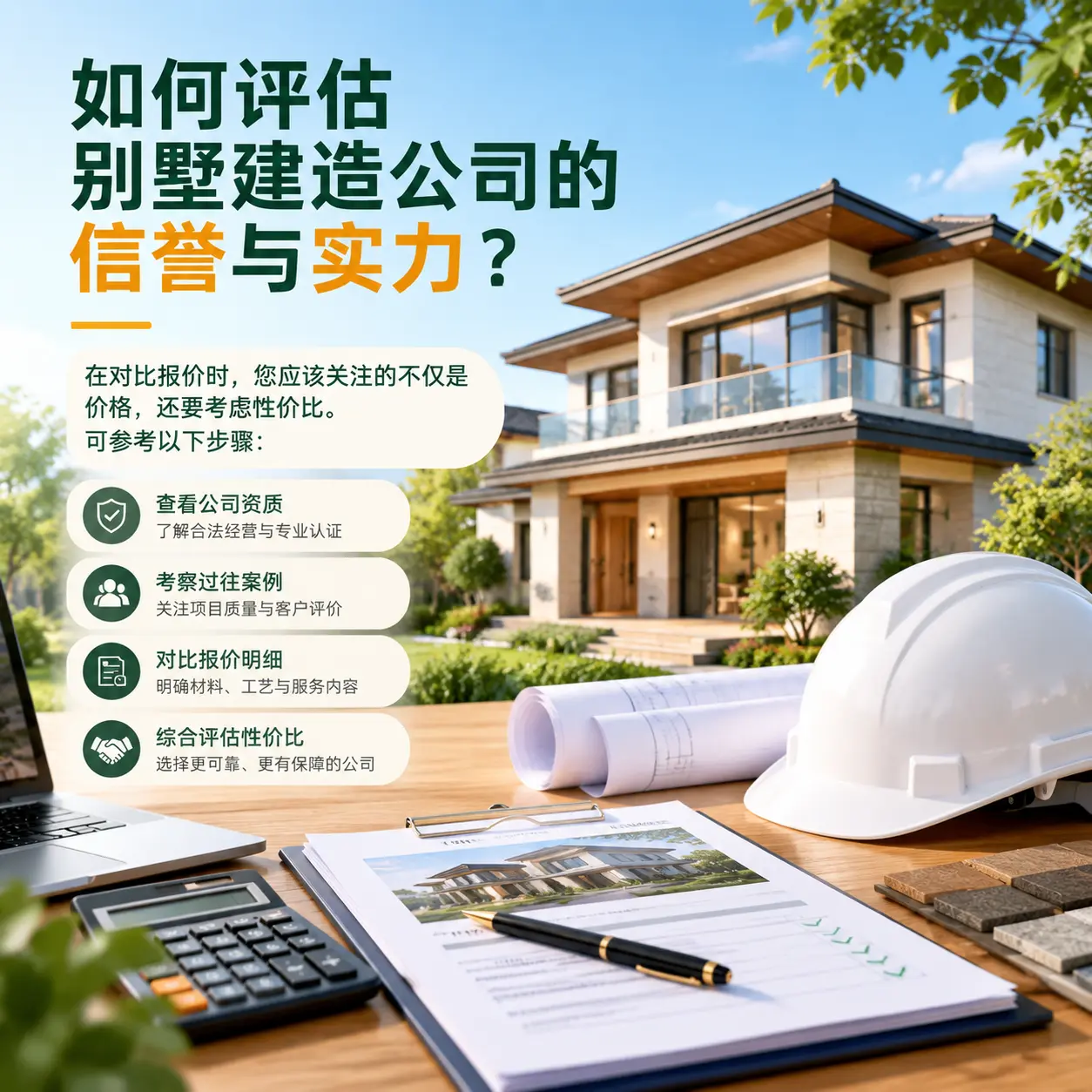 如何评估 沿河 别墅建造公司的信誉与实力?