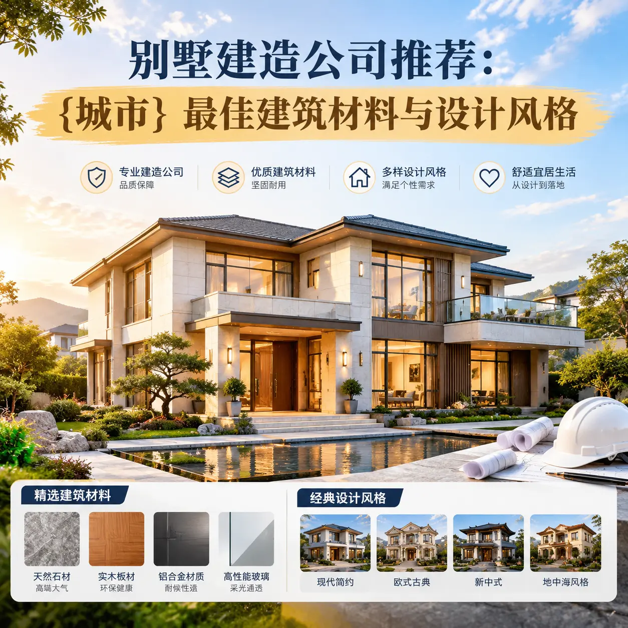 别墅建造公司推荐: 沿河 最佳建筑材料与设计风格