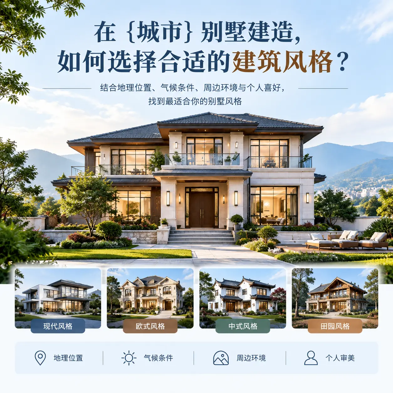 在 沿河 别墅建造,如何选择合适的建筑风格?
